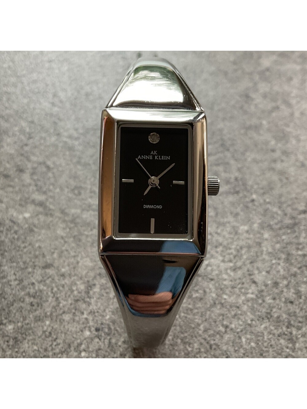 Anne Klein Diamond Accented Dial Womens Watch 10/5483 20mm Silver Tone Case D4